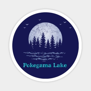 Pokegama Lake Moon Stars Trees Outdoors Magnet